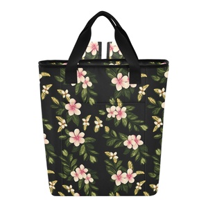Sac à dos isotherme extra large de grande capacité 30L avec design floral hawaïen personnalisé pour la livraison de repas chauds et les pique-niques - Product Image 1