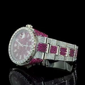 Reloj de Cuarzo para Hombre, Estilo Formal de Oficina, con Piedras de Imitación de Diamante, Aleación de Acero Inoxidable, Esfera de Cristal de Zafiro, Fecha Automática - Product Image 1