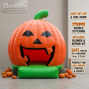 Château gonflable citrouille d'Halloween personnalisé, <span class=keywords><strong>cabane</strong></span> gonflable Jack O'Lantern pour fête de fin d'année en extérieur et décoration de centre commercial - Product Image 1