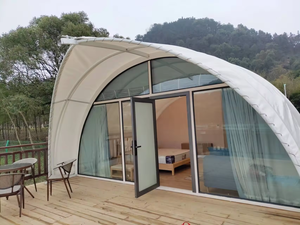 เต็นท์เปลือกหรูหราวัสดุ PVDF โครงสร้างเหล็กทนทานอายุการใช้งานยาวนาน - Product Image 3