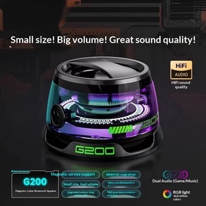 Altavoz Inalámbrico Portátil Inteligente para el Hogar, con Luz Ambiental RGB, Batería de Larga Duración, Soporte Magnético para Teléfono, Botón - Product Image 3