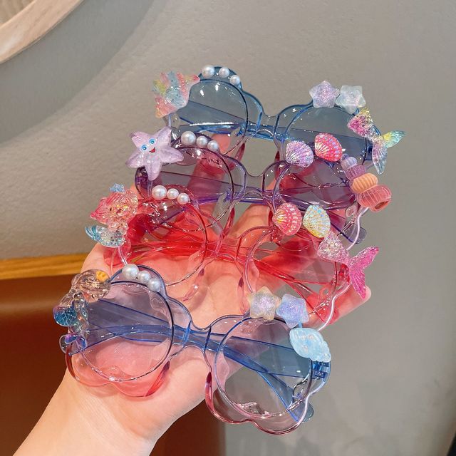 Children's Starfish Shell Sunglasses Cartoon Mermaid Princess Sunglasses Sun Visors