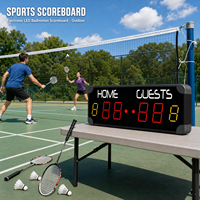 Tableau de score électronique LED pour badminton, affichage HOME/GUEST, pour entraînement scolaire