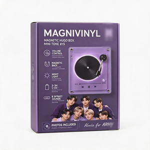 Magnete da Frigorifero Personalizzato Billie E NFC con Lettore CD, 9 Dischi in Vinile DIY, Regalo per Fan di Coachella, Decorazione Luce Notturna Rotante - Product Image 6
