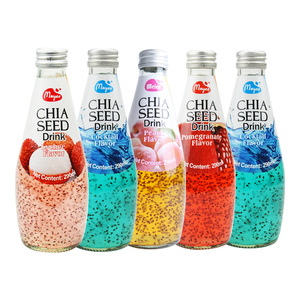 Bebida de Semillas de Chía Meien con Sabores de Frutas, Bebida Dietética Baja en Grasa en Botella de Vidrio de 290 ml, de Tailandia - Product Image 5