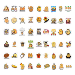 54 pièces drôle pomme de terre PVC étanche graffiti autocollant décoratif pack pour enfants ordinateur portable téléphone vélo voiture guitare cahier - Product Image 4