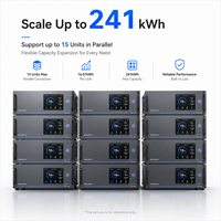 Batterie de rack de serveur LiFePO4 51,2 V 314 Ah 16 kWh avec écran tactile LCD 5 pouces, auto-chauffante, 6000+ cycles, cellules EVE de qualité A pour stockage d'énergie