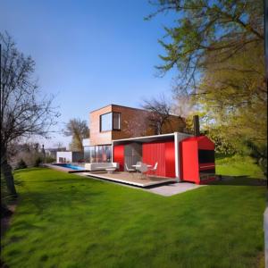 Résidences préfabriquées modulaires modernes Villas élégantes <span class=keywords><strong>en</strong></span> bois pour hôtels, bureaux, chambres à coucher, magasins <span class=keywords><strong>en</strong></span> acier durable - Product Image 4