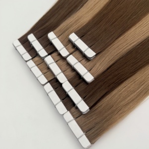 Extensiones de Cabello Adhesivas de Cabello Humano Liso para Salón de Belleza, Productos de Dropshipping 2025, Cabello Rubio - Product Image 1