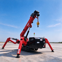 Installation de mur-rideau avec grue araignée HDMS-30, capacité 3T, levée 10m, rotation 360° °   pour les chantiers de construction en hauteur