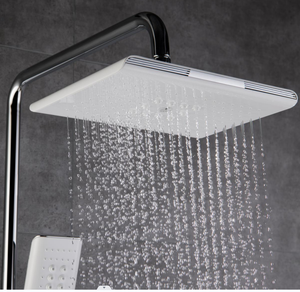 Specchio pioggia a temperatura costante montato a parete bagno bagno bagno doccia portaoggetti nero pressurizzato per uso domestico spettacolo doccia - Product Image 4