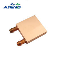 Support en aluminium chauffant vga blocs d'eau de refroidissement pour aluminium cnc led cob waterblock 30x40 bloc de dissipateur thermique à vendre