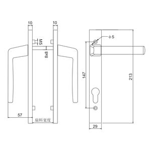 仏山工場格安アルミアクセサリーレバードアハンドルロックタイへ - Product Image 2