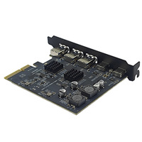 محول PCI Express X4 إلى 3 منافذ من النوع A و2 منفذ USB C مع USB 3.2 Gen 2 بسرعة 10 جيجابت في الثانية، شريحة ASM3142 + VL822، بطاقة توسعة PCI-E USB 3.0