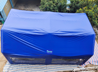 Tente de pulvérisation gonflable portable personnalisée, étanche à l'air, bleue, tente de garage gonflable pour lavage de voiture