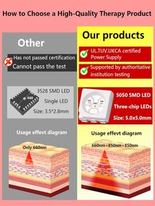 Dispositivo de Terapia de Luz Roja de Mano de 360 Grados, 660nm 850nm, Temporizador de 10-60min, Pulso de 10/40Hz, Alivio del Dolor de Cabeza y Pies - Product Image 5