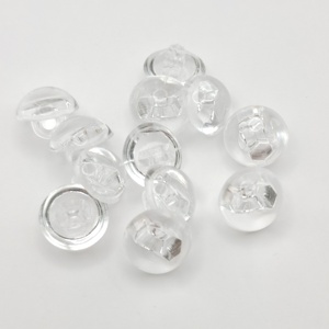 8mm/10mm/12mm Kích thước nhỏ nhựa trong suốt rõ ràng hình vòm tròn may Bánh Mì Hình một lỗ nút quần áo - Product Image 1