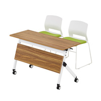 Nouveau Type de salle de réunion de mode moderne bureau de formation pliable amovible modulaire avec roues étudiant Table d'étude