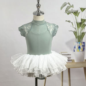 Baju Balet Lengan Pendek Berbahan Mesh Custom Made untuk Anak Perempuan dengan Rok Renda dan Stoking Bahan Spandex Nilon Sutra untuk Anak-Anak - Product Image 5