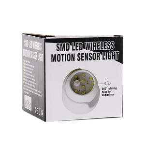 Luz nocturna LED Antuke con sensor de control, funciona con pilas, carcasa blanca y negra, rotación de 360 grados, luz de camping. - Product Image 5