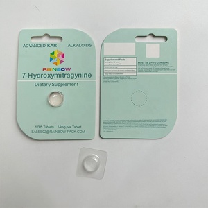 Grosir kosong 7oh 3ct 5ct Sliver cetak kartu kertas Tab dengan lecet kustom pil Premium <span class=keywords><strong>5</strong></span> pak 10 pak kotak kertas ritel - Product Image 2