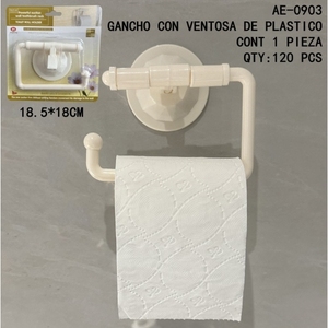 Supporto per ventose in plastica resistente rotolo di carta igienica supporto a parete creativo elegante - Product Image 1