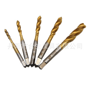 Macho de roscar de ranura espiral Mr Drill M3 M4 M5 M6 M8 M10 M12 con revestimiento de titanio para roscado de acero - Product Image 3