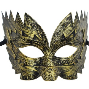 Klassische Vintage venezia nische Masken Party Dekorationen für Halloween Karneval Half Face Jagged Prince Man Retro Herren Plastik maske - Product Image 1