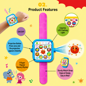 Montre de projection pour enfants avec livre de comptes-rendus pour enfants |   Jouet éducatif interactif, montre projecteur intelligente pour enfants, fournisseur OEM ODM - Product Image 4