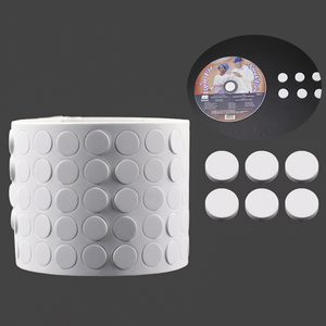 SUNSHING CD Jewel <b>Box</b> Clear Adhesive Backed Spider CD / DVD Hubs PVC CD Mounting Button <b>White</b> Disc Foam Dots for Discs <b>Storage</b> - Product Image 1