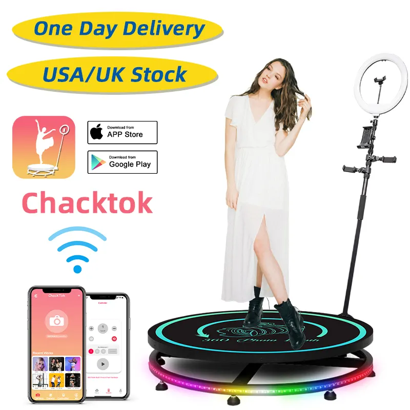 Spin Degree 100Cm 369 3D Ring Light Selfie Wedding Portable Video Camera 360 Photo Booth Photobooth 360