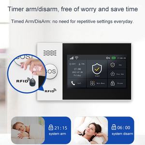 4,3 ''сенсорный экран GSM SIM-карта Беспроводная и Проводная сигнализация вторжения Smart Life App Tuya WiFi охранная система с датчиками - Product Image 6
