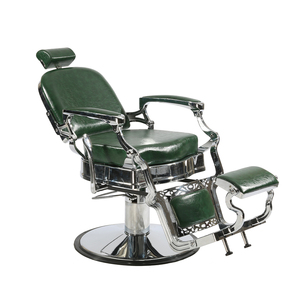 Mobili da salone di fascia alta retrò vintage verde scuro sedia da barbiere parrucchiere - Product Image 5