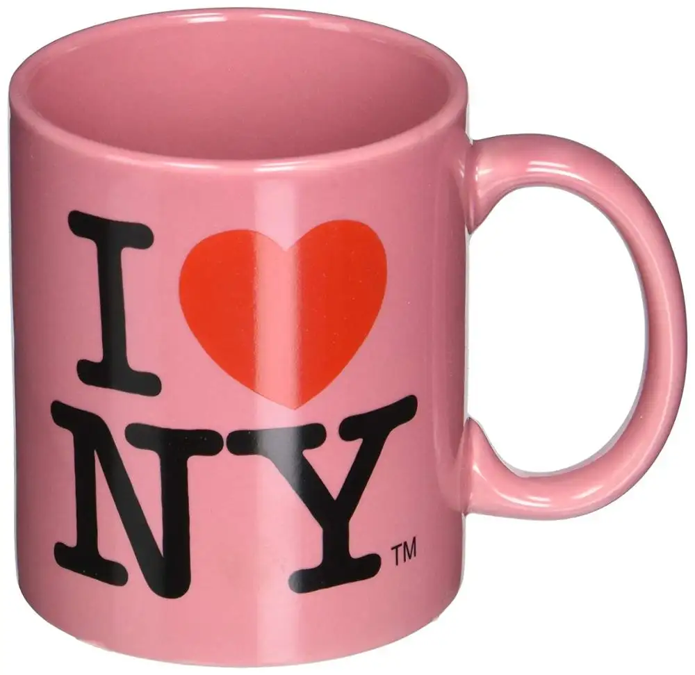 Roze I Love Ny 11Oz Keramische Mok Koffie Cup Uit New York Mokken Souvenir En Cadeau Winkel