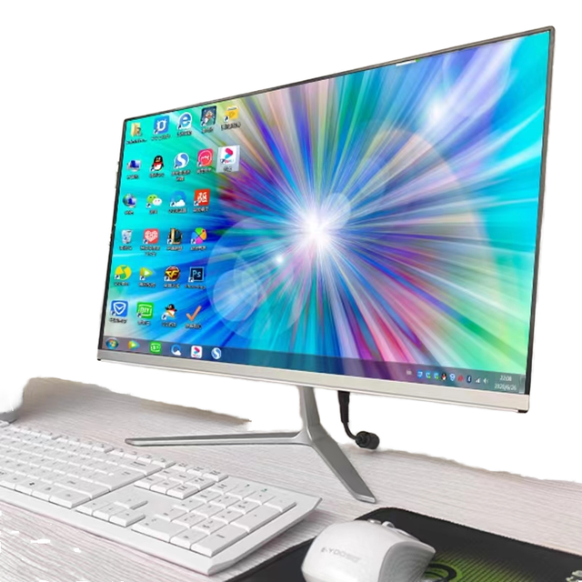 Longqi 21.5 " 24 " 27 " Core I3 I5 I7 AIO Integrated Card Desktop Monoblock Computer Barebone All in One PC Computer With Office