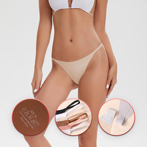 กางเกงชั้นในผู้หญิงแบบทีแบ็ค ผ้าไหมน้ำแข็ง เอวต่ำ เซ็กซี่ ขายส่งจากโรงงาน สำหรับผู้หญิง แบบจีสตริง - Product Image 4