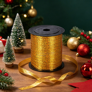 Cinta Gold Lentejuela round party wall decorations Gold glitter ribbon wall stickers 450M Party Wall Decorations - Product Image 6