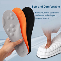 Semelles intérieures 4D confort nuage, mousse à mémoire de forme souple, soutien de la voûte plantaire, soulagement de la douleur au pied, réduction de la fatigue, matériau PU anti-odeur