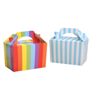 Emballage portable personnalisé pour mariage, anniversaire et Noël, avec poignée, logo de boîte à gâteaux mystérieux, desserts en papier de boulangerie, vente en gros - Product Image 2