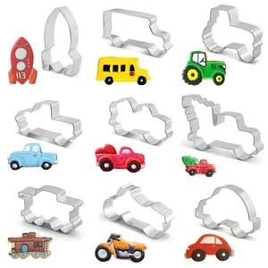 430 Stainless Steel School Bus Tractor Cookie Cutter XL Vintage Truck With Tree