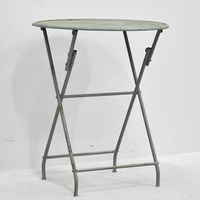 Meubles de jardin portables en fer antique Luckywind, ensemble de meubles de bar de jardin, ensemble de table et de chaises pliantes en métal pour patio et bistrot