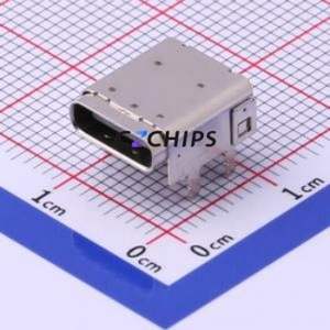 918-418K2029C30000 USB Connector Bent Lead Through Hole Connector Type-C USB 3.1 Female Right Angle Insert - Product Image 1