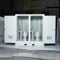 Cabine de toilette portable en acier respirant pour usage extérieur dans les parcs, les hôtels, les hôpitaux, conception de conteneur en kit