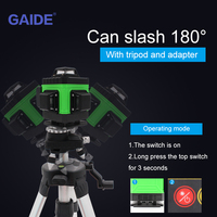 Hugaide — batterie de chargement USB, 16 lignes, laser 3d vert, niveau auto-nivellement, 2021 horizons, nouveau 360