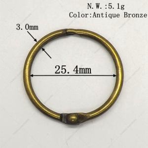 Anillas de Encuadernación de Hojas Sueltas EWANG de Bronce Antiguo de 1 Pulgada para Álbumes de Recortes, Manualidades y Fotos - Product Image 3