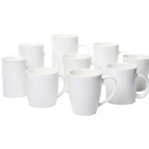Taza de cerámica blanca personalizada, taza de café, vajilla de cerámica, proveedor Nórdico