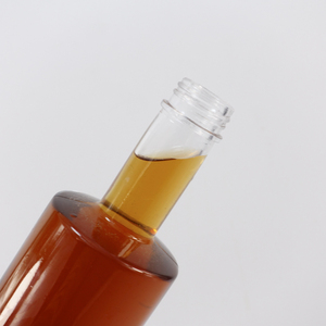 500ml 700ml alto hombro recto plano redondo fondo grueso Vodka whisky <span class=keywords><strong>Tequila</strong></span> botellas de vidrio con tapón de rosca de aluminio plateado - Product Image 2