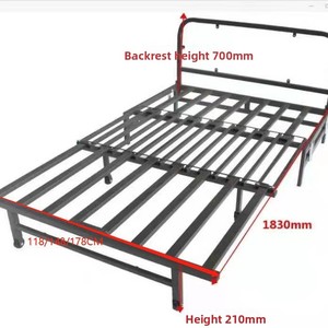 Base de sofá cama multifuncional moderna y minimalista con cama nido, estructura de hierro, base de listones deslizante y plegable, herrajes para muebles de doble uso - Product Image 2