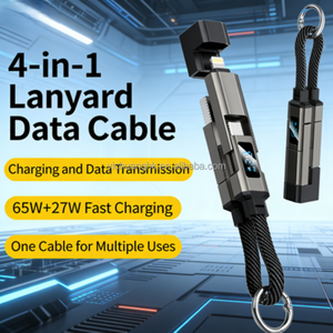 Cable de Datos Portátil de Cobre Puro para Llavero, Carga Súper Rápida, Revestimiento de PVC, 0.2m de Longitud, Compatibilidad USB, Funcionalidad Cuatro en Uno - Product Image 3