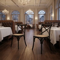 Chaise de salle à manger en bois de bouleau massif, moderne, empilable, pour banquets, restaurants, hôtels, mariages, utilisation intérieure et extérieure